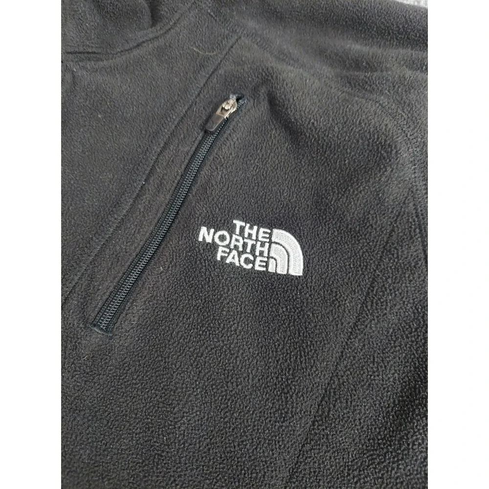 North Face Pullover Mens Large Black‎ Fleece Quarter Zip Outdoor Hiking Jacket